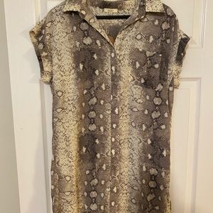 Snakeskin printed dress
